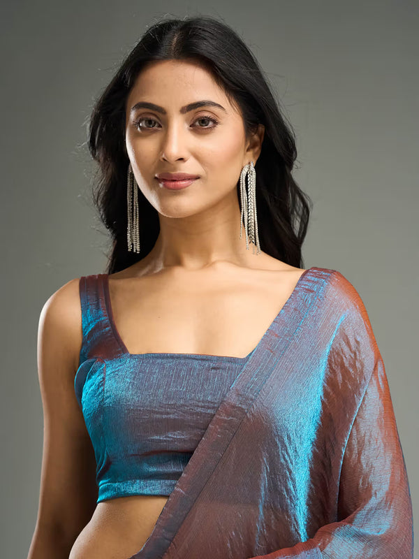 Effortless Style Fendy Sifon Saree with Simple Chic Border Teal